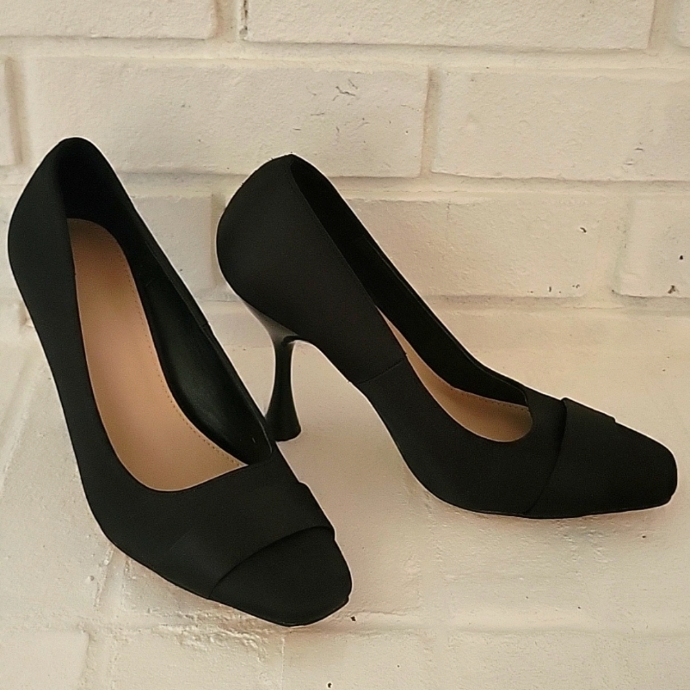Women's Square Toe Low Heel Work Office Casual Party Basic Shoes Size 5.5